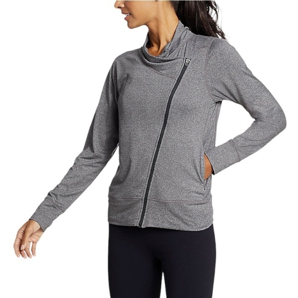 Eddie Bauer Sweater Women’s‎ Size Small Grey Resolution 360 Zipper Jacket - Picture 1 of 10